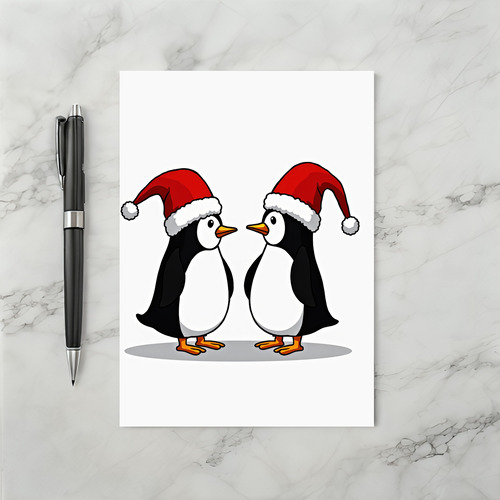 Merry Christmas Penguins Card