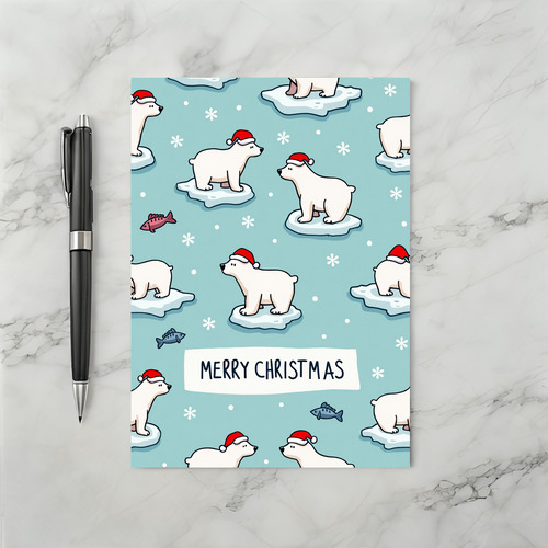 Merry Christmas Polar Bears Card