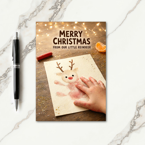 Merry Christmas Reindeer Art Card