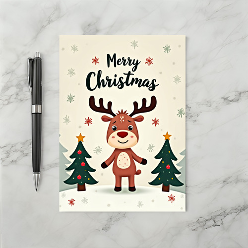 Merry Christmas Reindeer Card