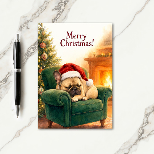Merry Christmas Sleeping Pup Card