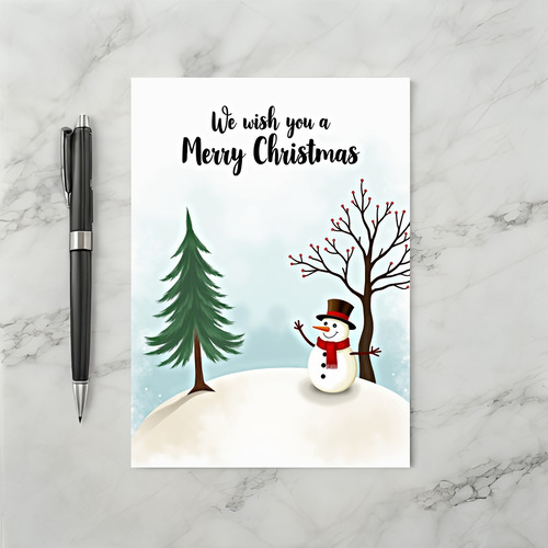 Merry Christmas Snowman Card