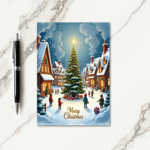 Merry Christmas Star Card
