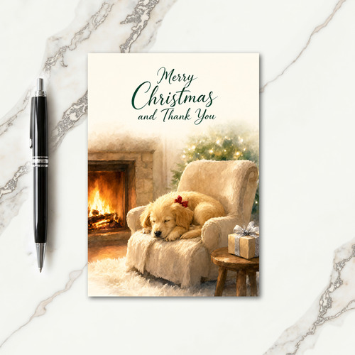 Merry Christmas Thank You Card