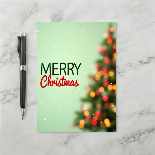 Merry Christmas Tree Lights Card