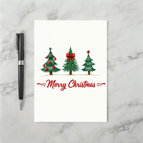 Merry Christmas Trees Card