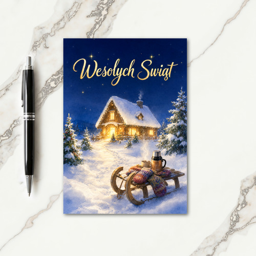 Merry Christmas Wishes In Polish Card