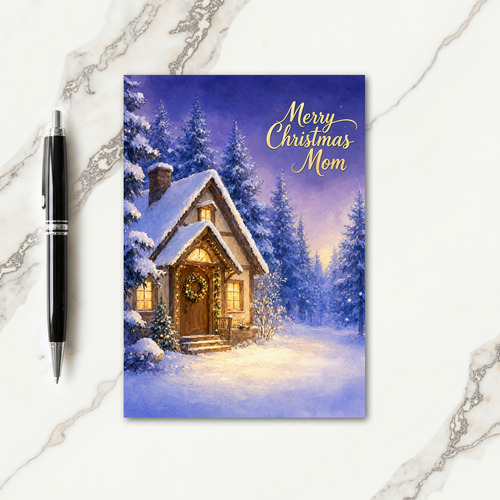 Merry Christmas Wishes Mom Card