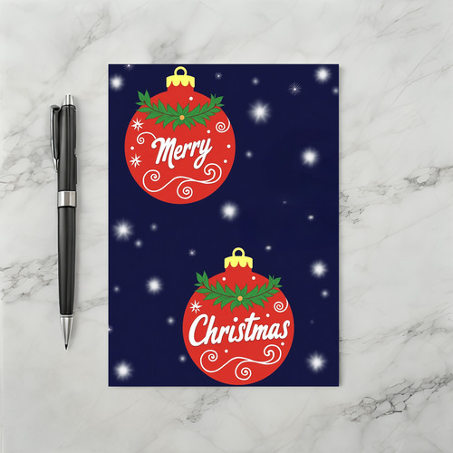 Merry Christmas Ornaments Card