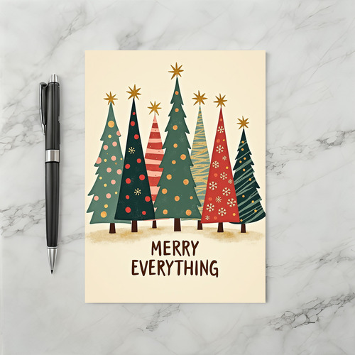 Merry Everything Christmas Trees Card