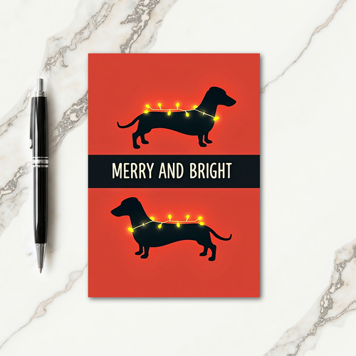Merry Glowing Dog Card