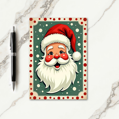 Merry Retro Portrait Card