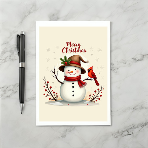 Merry Snowman Christmas Cards