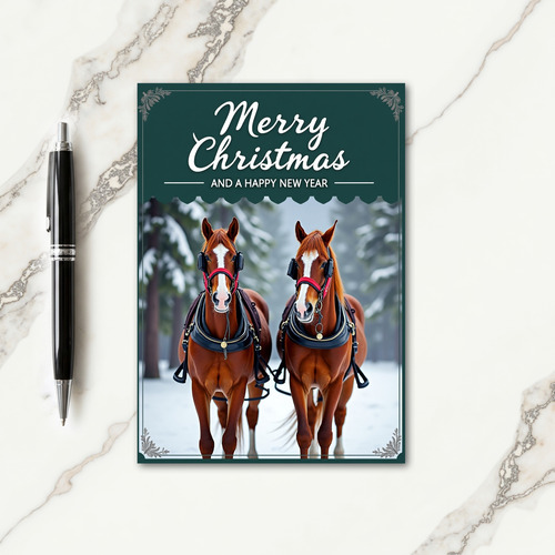 Merry Snowy Equine Card