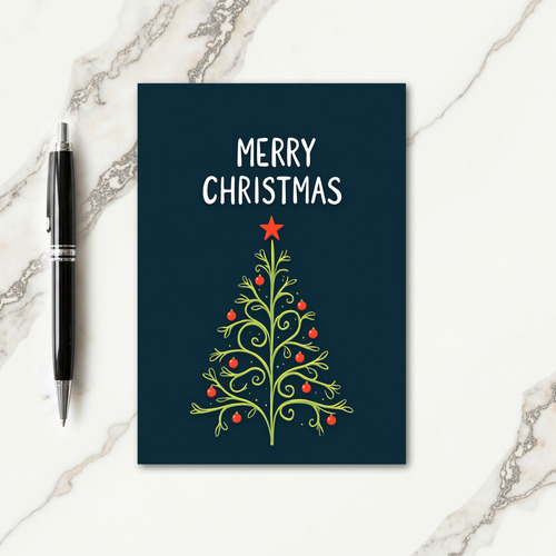 Merry Stylized Christmas Card