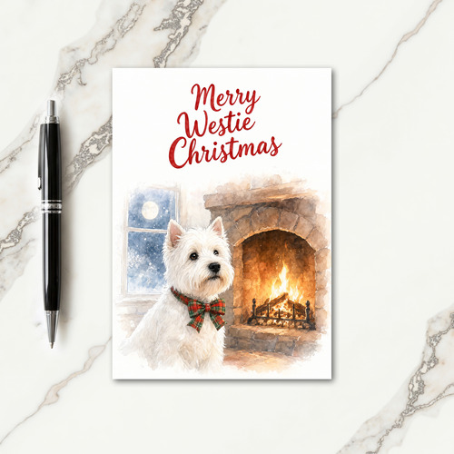 Merry Westie Christmas Card