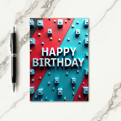 Metallic 3D Birthday Card