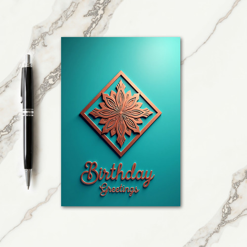 Metallic Bloom Birthday Card