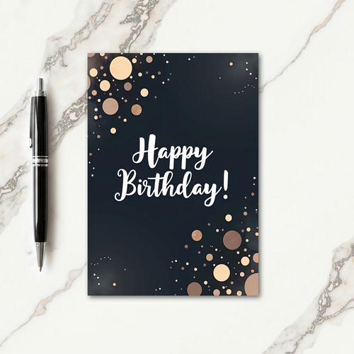 Metallic Dots Birthday Card