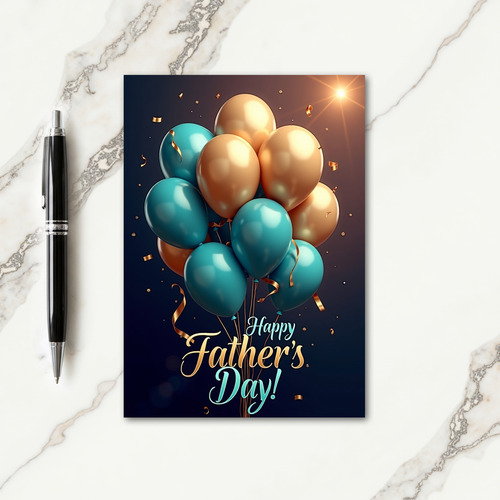 Metallic Gold Fathers Day Card
