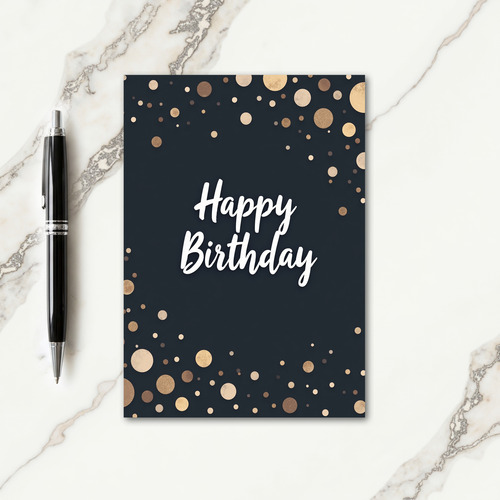 Metallic Orb Birthday Card