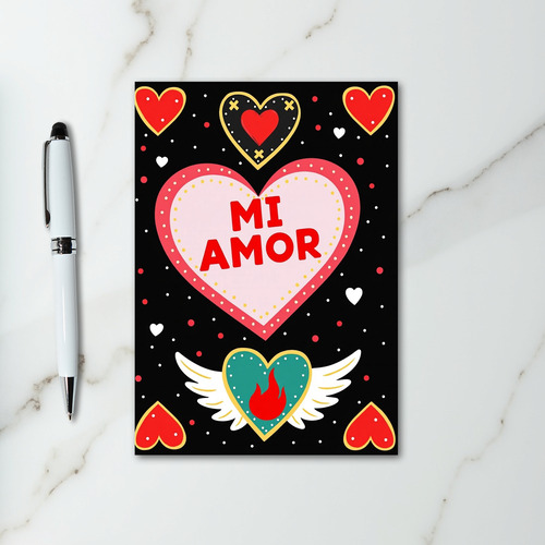 Mi Amor Sacred Heart Card