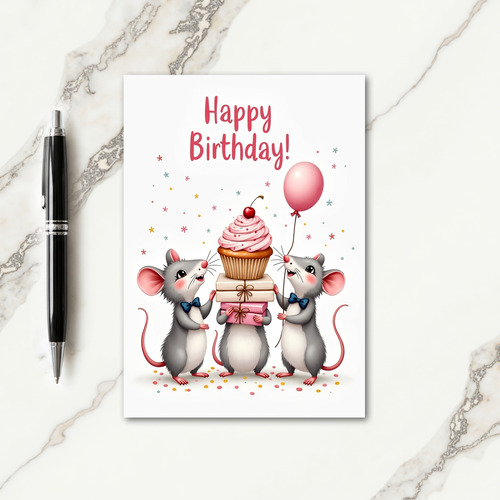 Mice Birthday Gifts Card