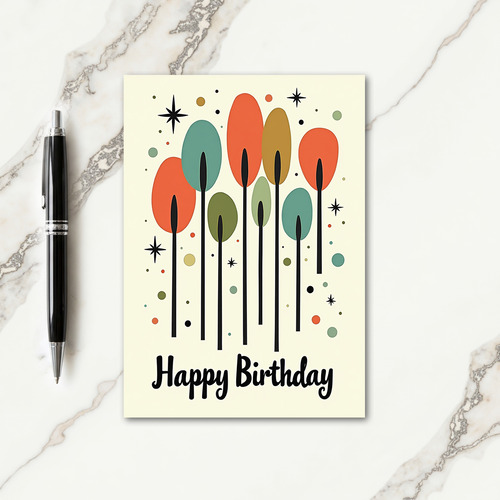 Mid Century Birthday Card