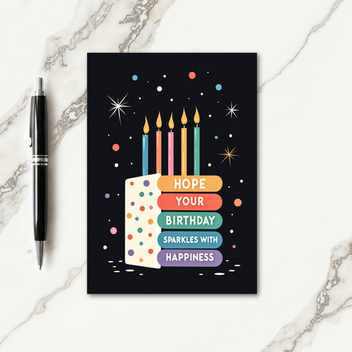 Mid Century Cake Birthday Card