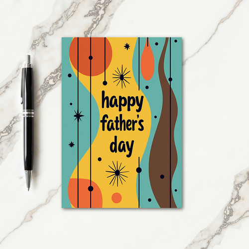 Mid Century Fathers Day Card