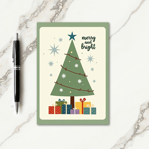 Mid Century Tree Art Card