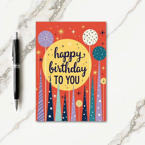 Midcentury Birthday Card