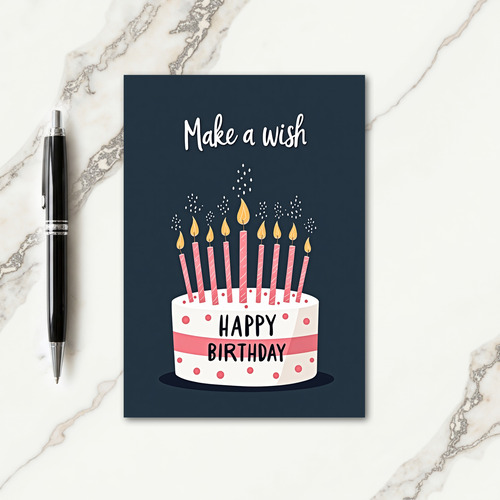 Midnight Cake Birthday Card