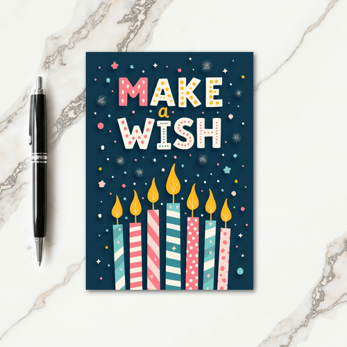 Midnight Candle Birthday Card