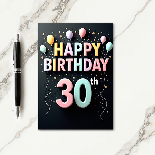 Milestone Pastel Birthday Card