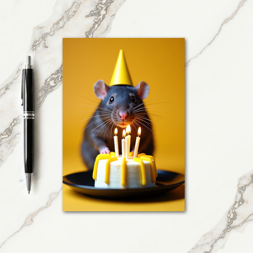 Miniature Rodent Birthday Card