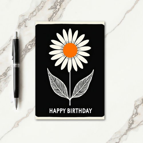 Minimal Bloom Birthday Card