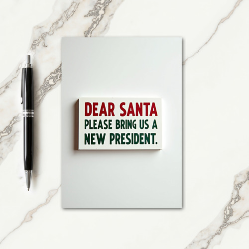 New President Christmas Card