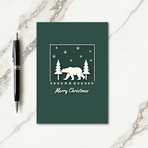 Minimal Deer Christmas Card