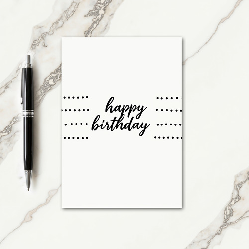 Minimal Dots Birthday Card