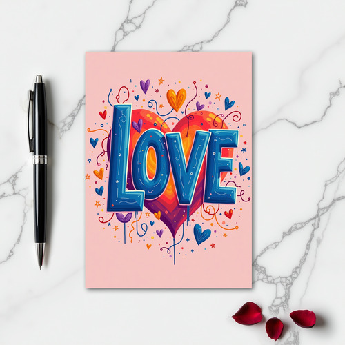 Minimal Love Heart Card