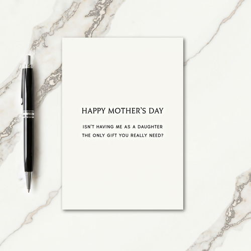 Minimal Mothers Day Message Card