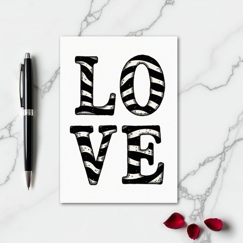 Minimal Striped Love Card