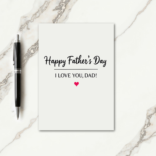 Minimalist Affectionate Dad Card