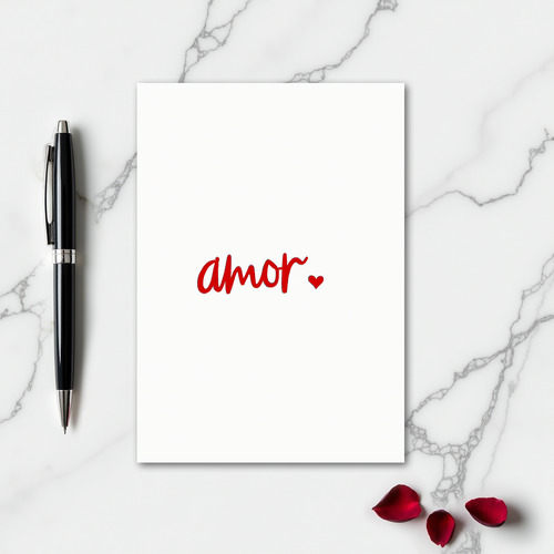Minimalist Amor Love Card