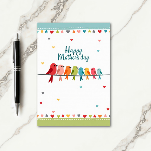 Minimalist Birds Mothers Day Card