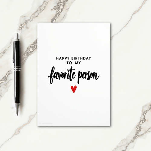 Minimalist Birthday Text Card