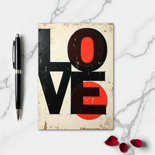 Minimalist Bold Love Greeting Card