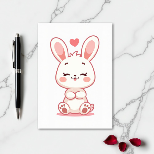 Minimalist Bunny Love Card