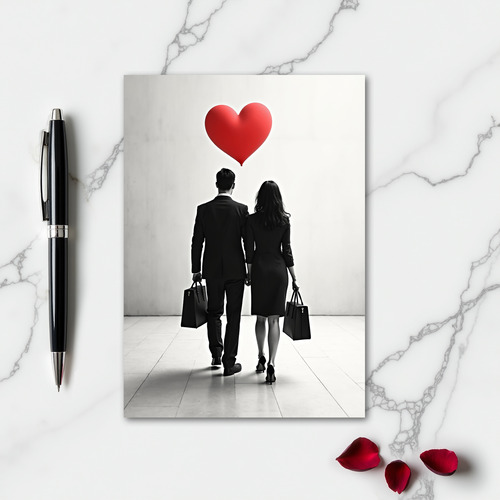 Minimalist Couple Heart Card